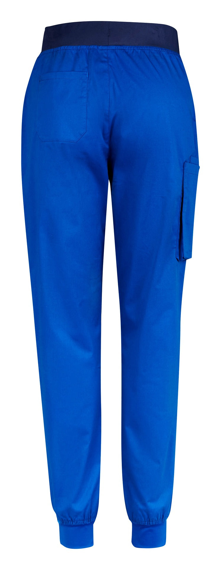 Riley Womens Slim Leg Jogger Scrub Pant Electric Blue back view