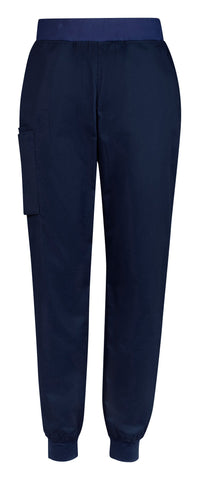 Riley Womens Slim Leg Jogger Scrub Pant Midnight Navy front view