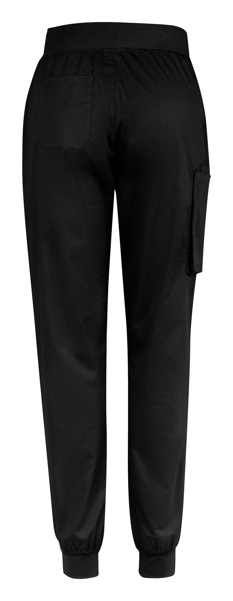 Riley Mens Slim Leg Jogger Scrub Pant Black back view
