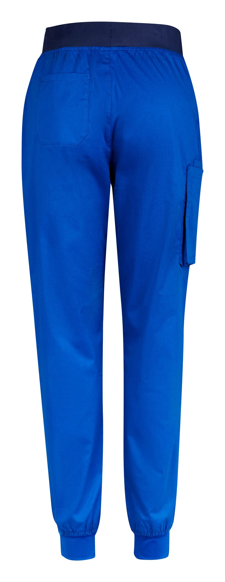 Riley Mens Slim Leg Jogger Scrub Pant Electric Blue back view