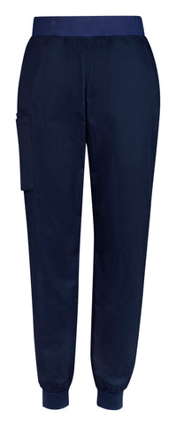 Riley Mens Slim Leg Jogger Scrub Pant Midnight Navy front view
