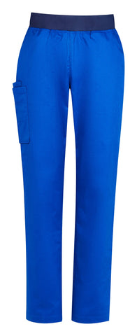 Riley Womens Straight Leg Scrub Pant Electric Blue front view