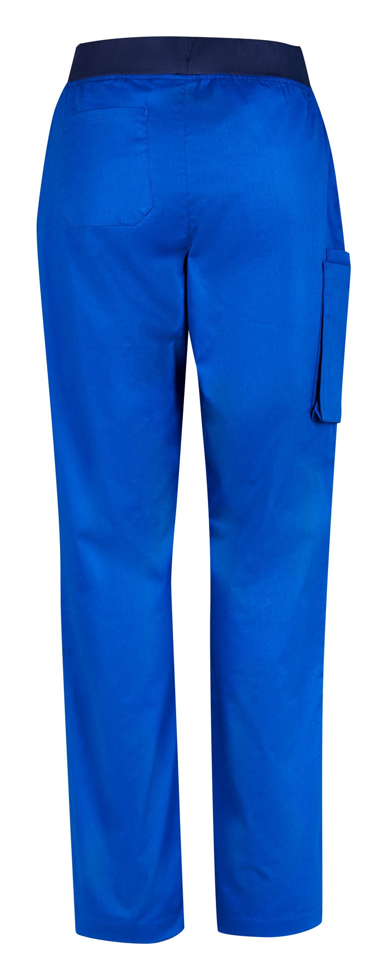 Riley Womens Straight Leg Scrub Pant Electric Blue back view