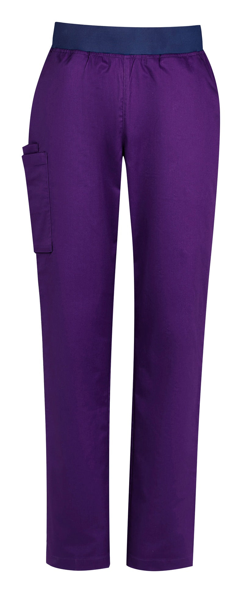 Riley Womens Straight Leg Scrub Pant Purple front view