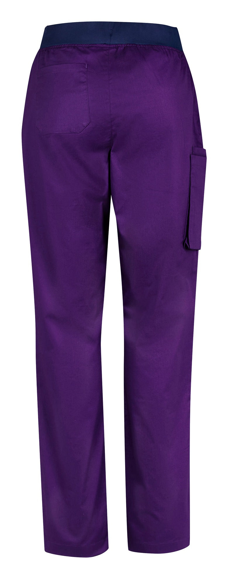 Riley Womens Straight Leg Scrub Pant Purple back view