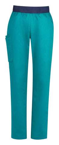 Riley Womens Straight Leg Scrub Pant Teal front view