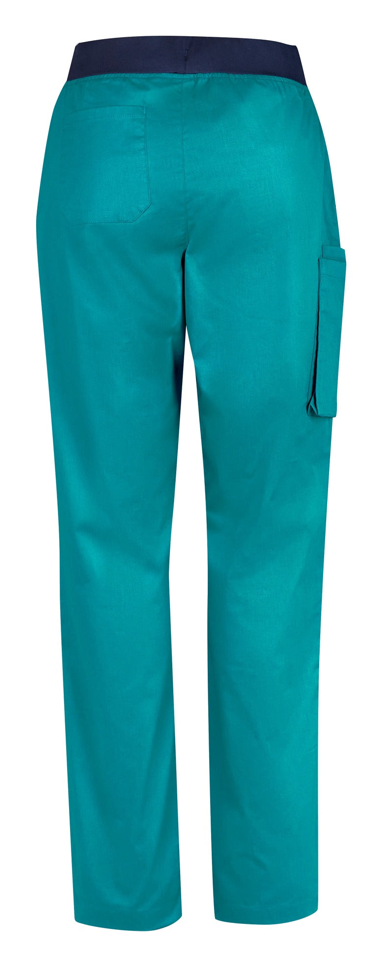 Riley Womens Straight Leg Scrub Pant Teal back view