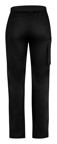 Riley Mens Straight Leg Scrub Pant Black back view