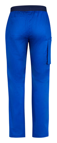 Riley Mens Straight Leg Scrub Pant Electric Blue back view
