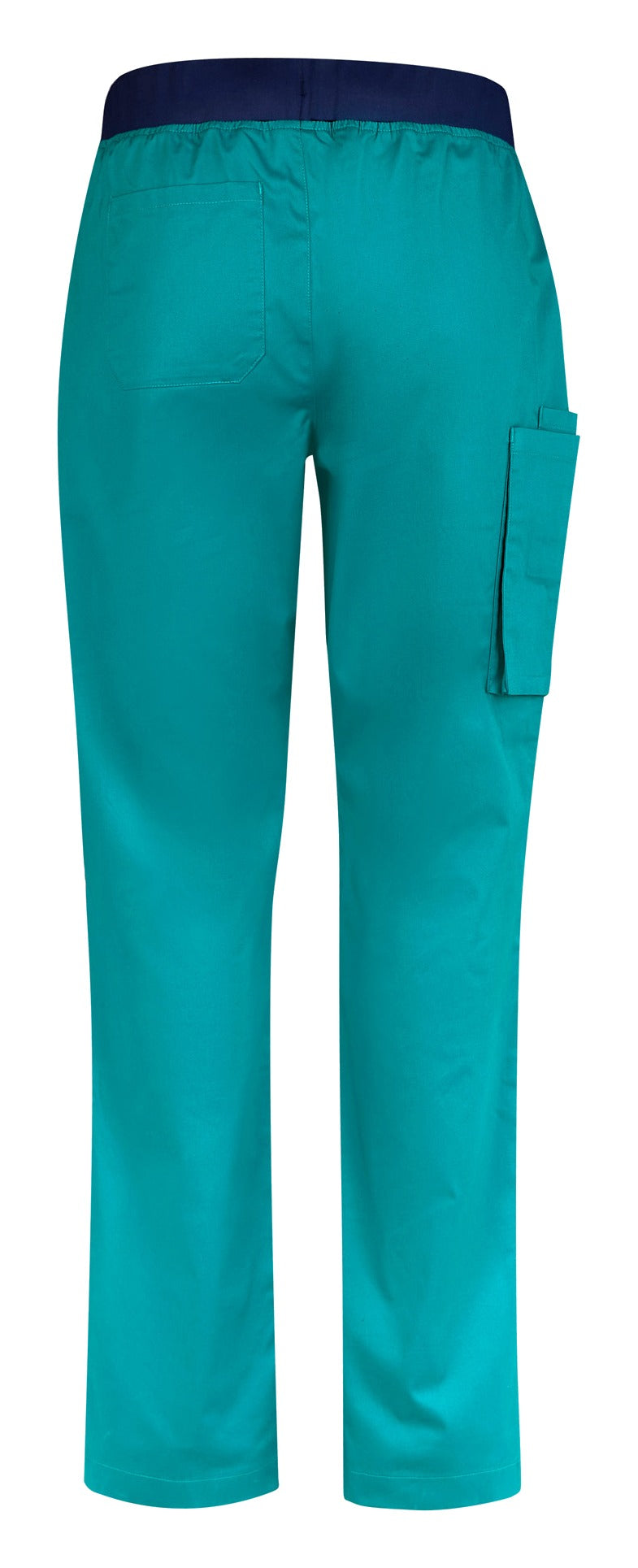 Riley Mens Straight Leg Scrub Pant Teal back view