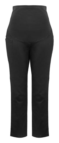 Rose Womens Maternity Scrub Pant Black front view