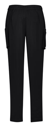 Avery Womens Slim Leg Scrub Pant Black back view