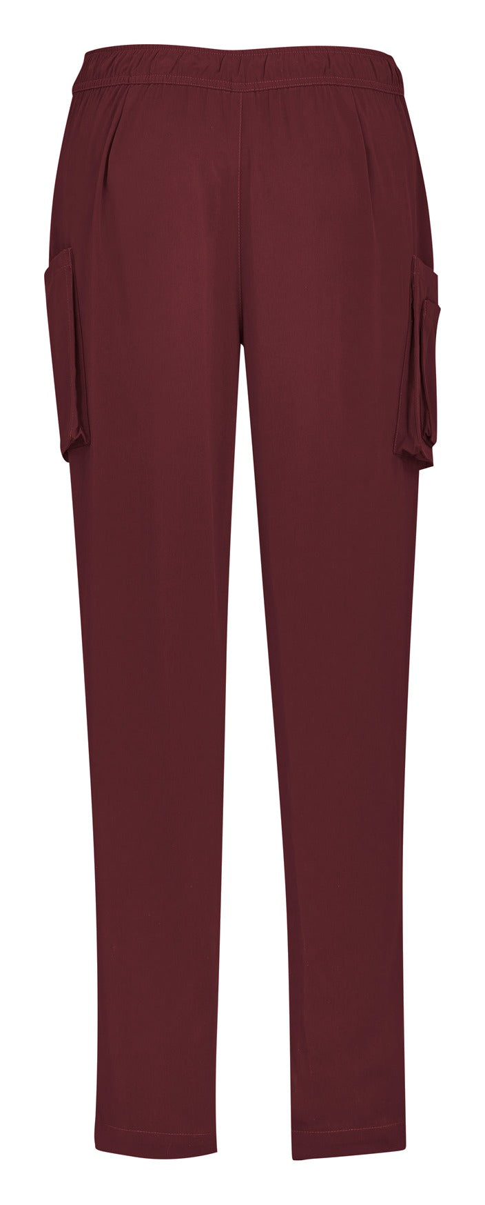 Avery Womens Slim Leg Scrub Pant Burgundy back view