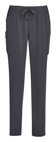 Avery Womens Slim Leg Scrub Pant Charcoal front view