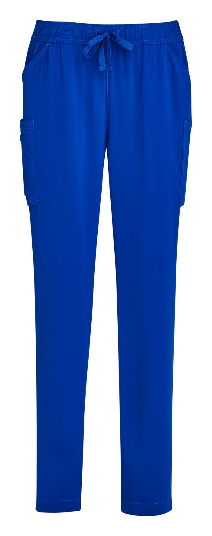 Avery Womens Slim Leg Scrub Pant Electric Blue front view