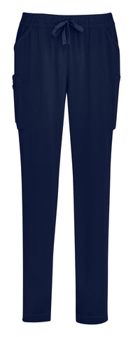 Avery Womens Slim Leg Scrub Pant in Midnight Navy