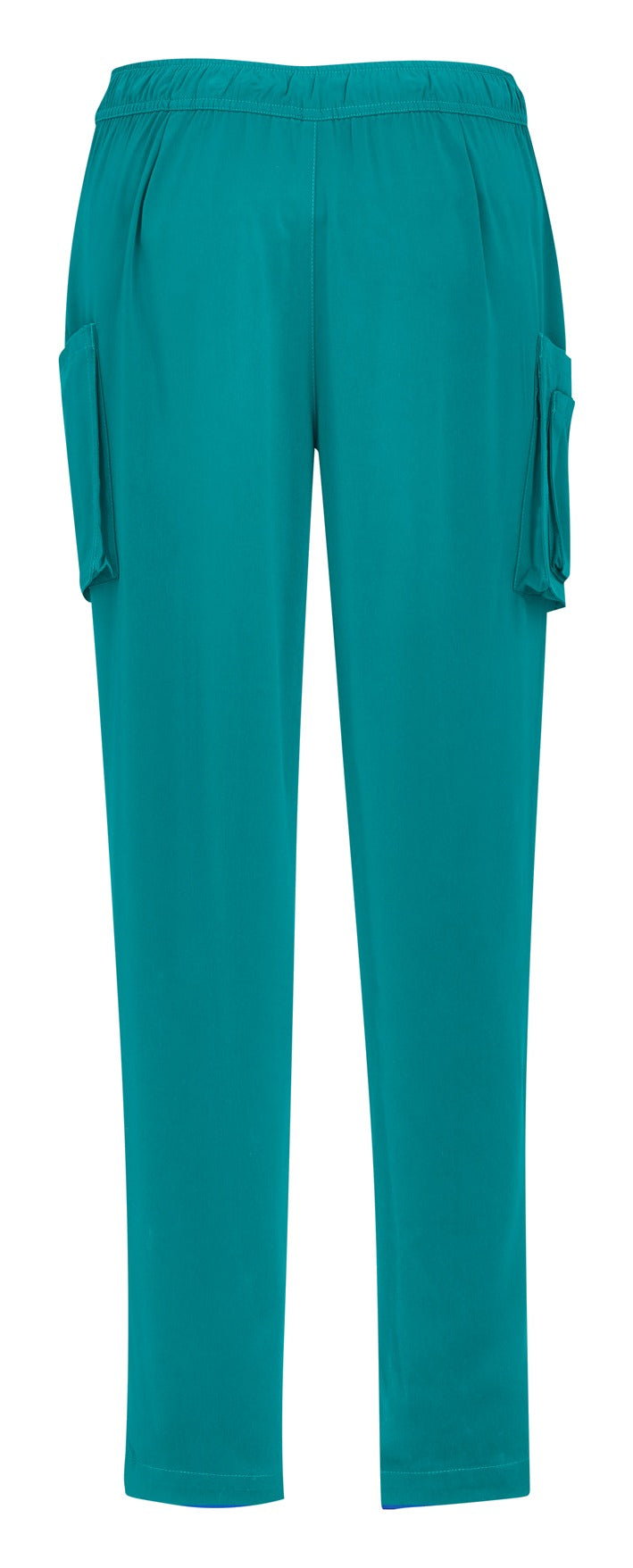 Avery Womens Slim Leg Scrub Pant Teal back view