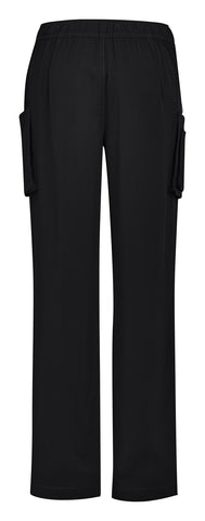 Avery Womens Straight Leg Scrub Pant Black back view