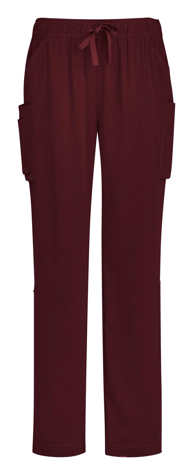 Avery Womens Straight Leg Scrub Pant Burgundy front view