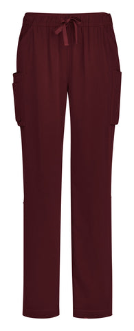 Avery Womens Straight Leg Scrub Pant Burgundy front view