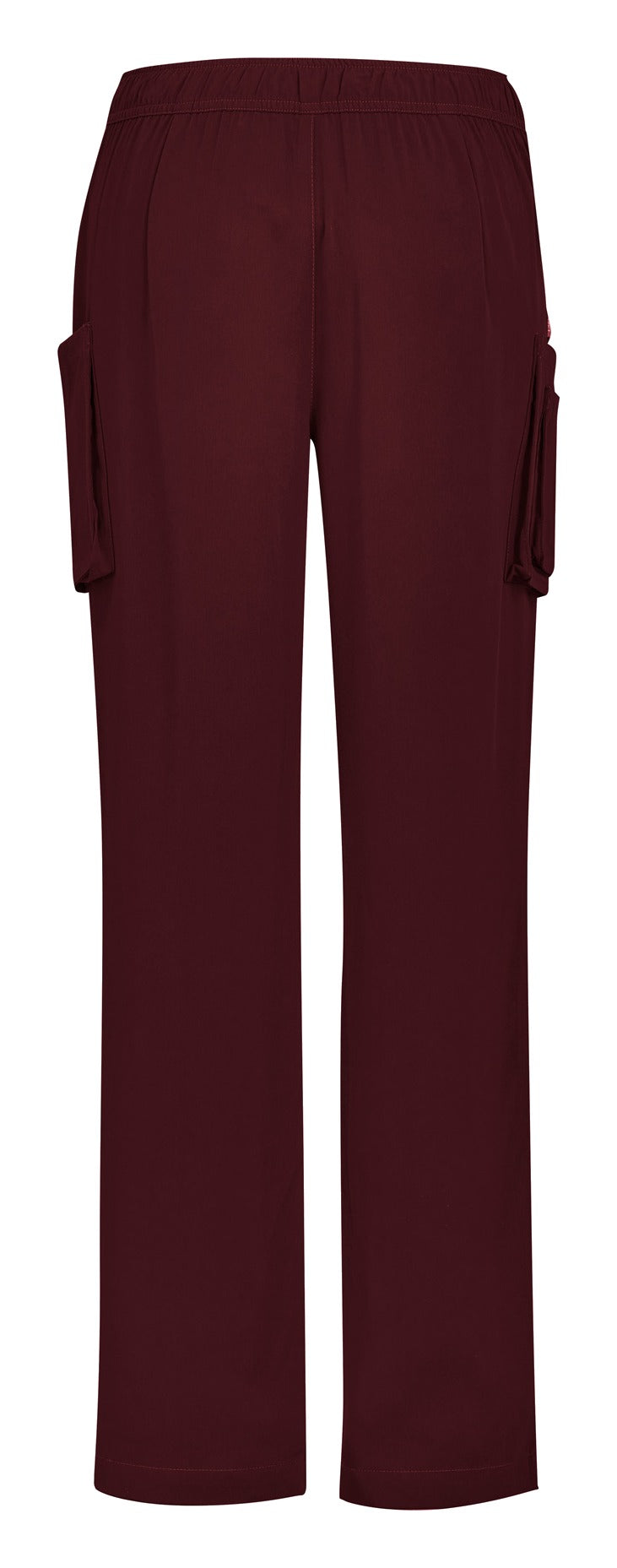 Avery Womens Straight Leg Scrub Pant Burgundy back view