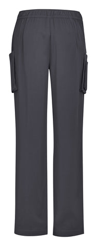Avery Womens Straight Leg Scrub Pant Charcoal back view