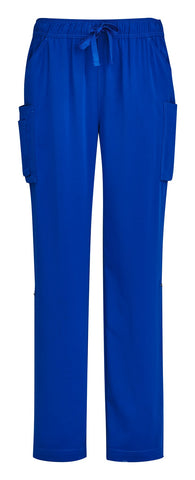 Avery Womens Straight Leg Scrub Pant Electric Blue front view