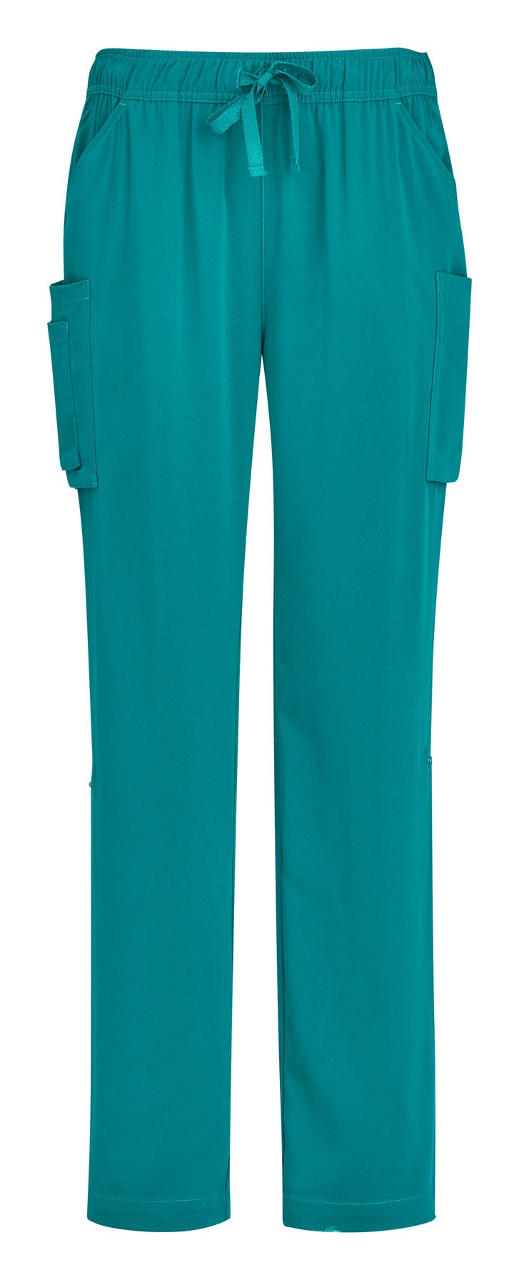 Avery Womens Straight Leg Scrub Pant Teal front view
