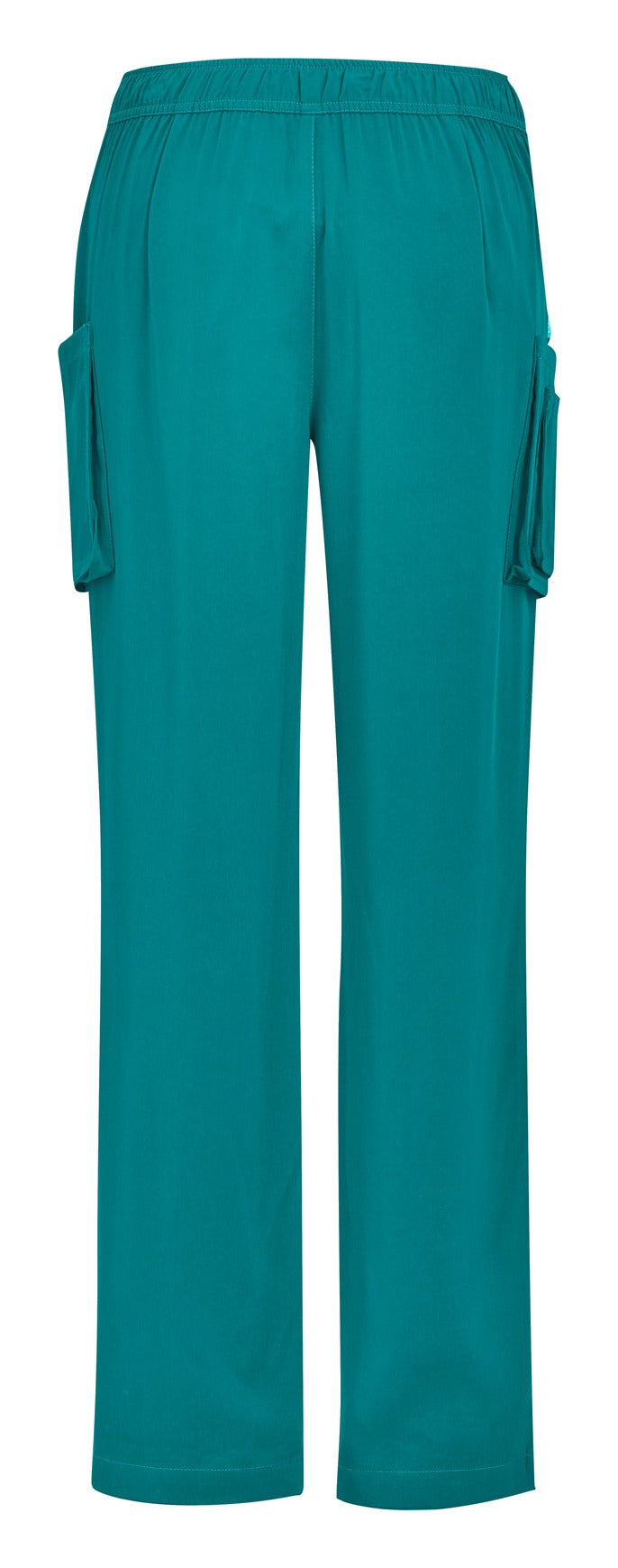 Avery Womens Straight Leg Scrub Pant Teal back view