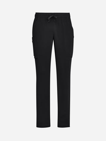 Avery Mens Straight Leg Scrub Pant Black front view