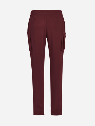 Avery Mens Straight Leg Scrub Pant Burgundy back view