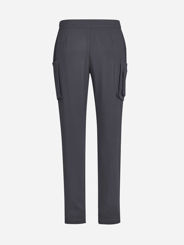 Avery Mens Straight Leg Scrub Pant Charcoal back view
