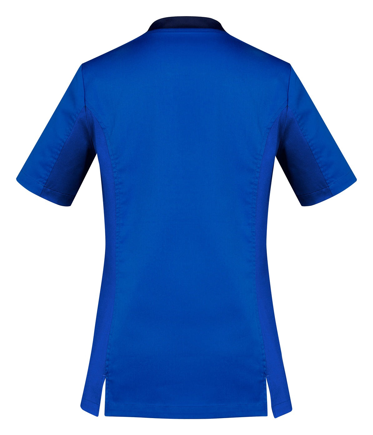 Riley Womens Stretch Scrub Top Electric Blue back view
