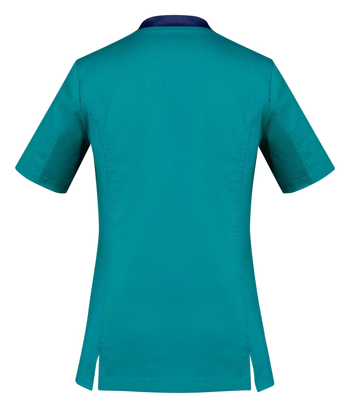Riley Womens Stretch Scrub Top Teal back view