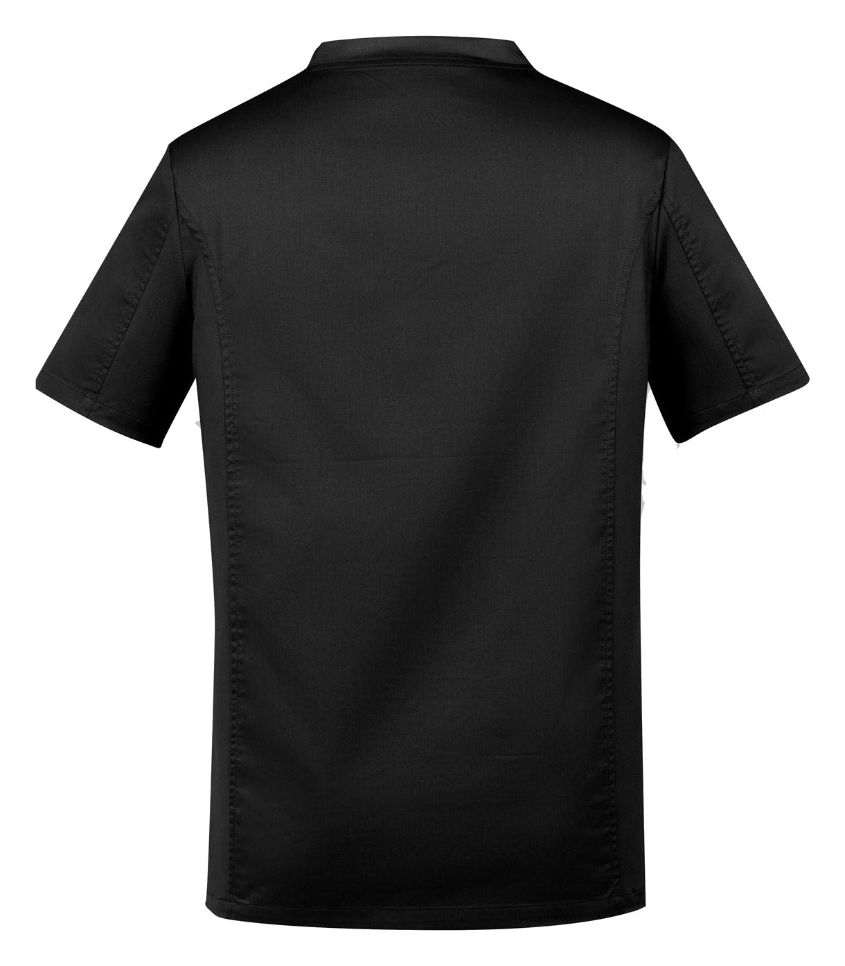 Riley Mens Stretch Scrub Top Black back view