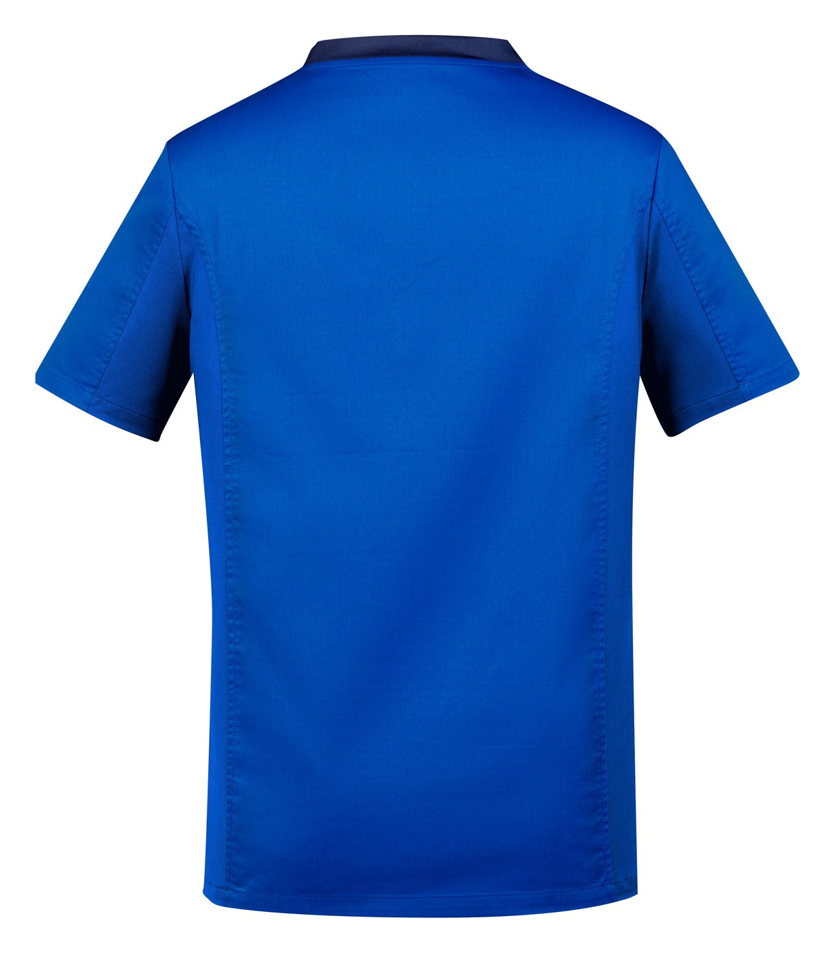 Riley Mens Stretch Scrub Top Electric Blue back view