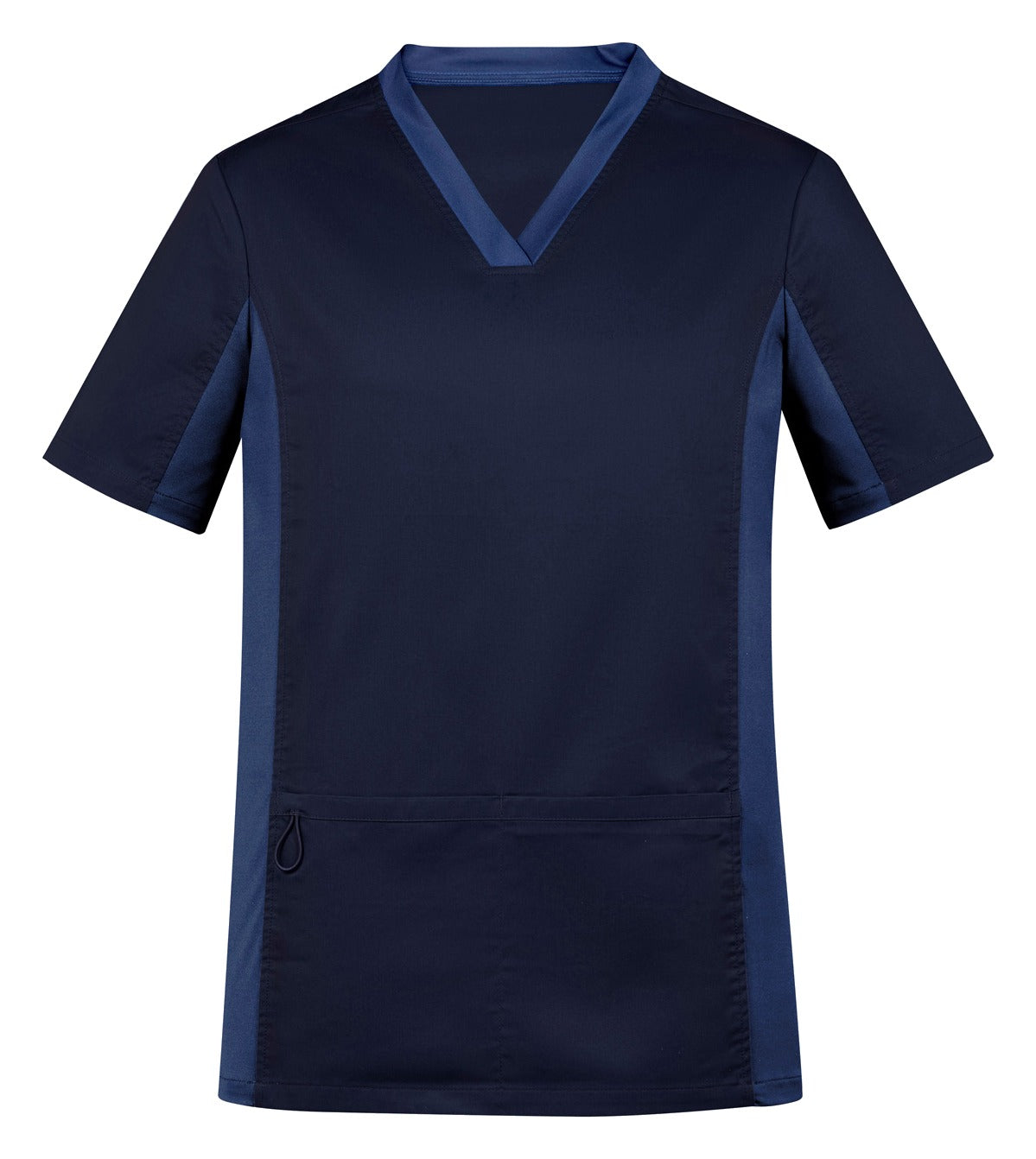 Riley Mens Stretch Scrub Top Midnight Navy front view