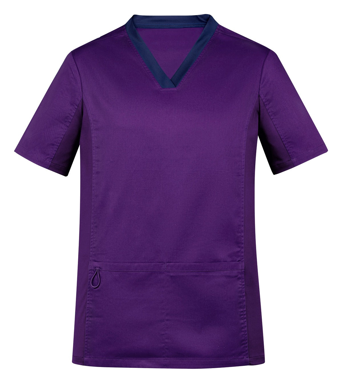 Riley Mens Stretch Scrub Top Purple front view