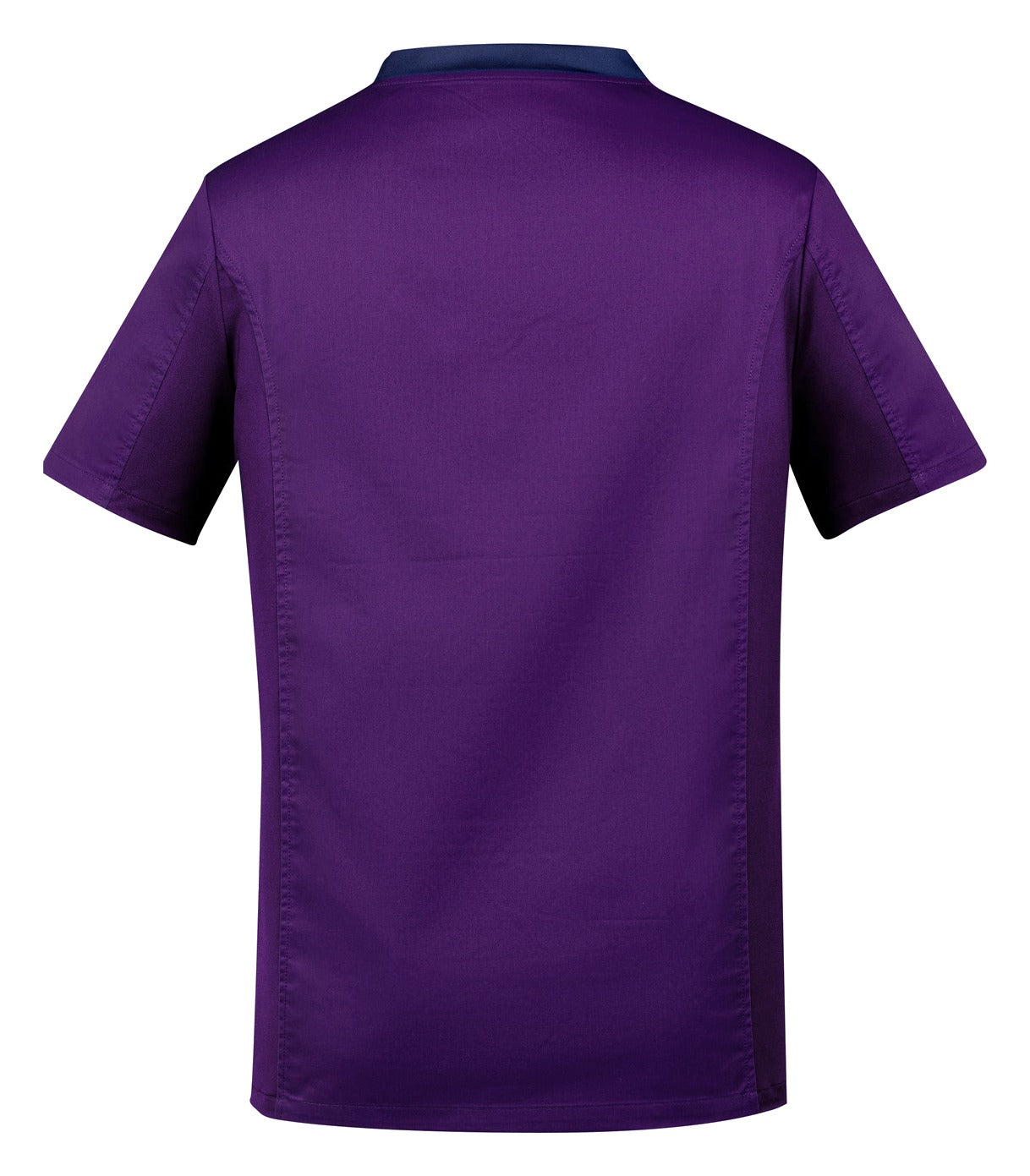 Riley Mens Stretch Scrub Top Purple back view