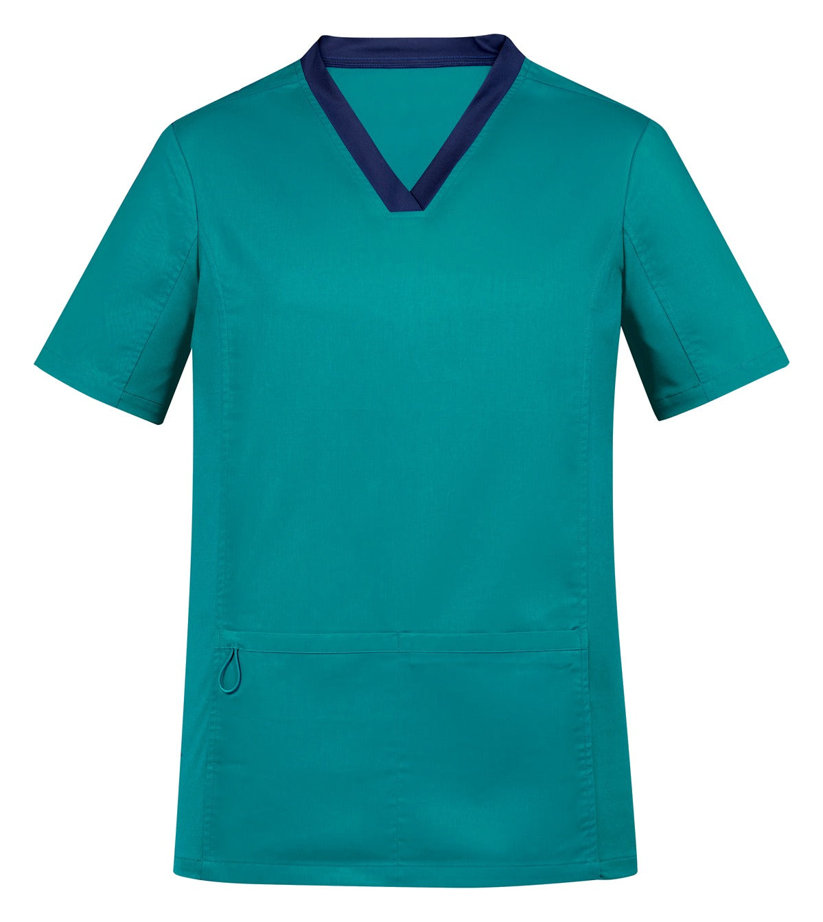 Riley Mens Stretch Scrub Top Teal front view