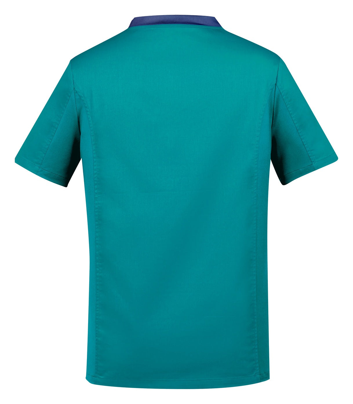Riley Mens Stretch Scrub Top Teal back view