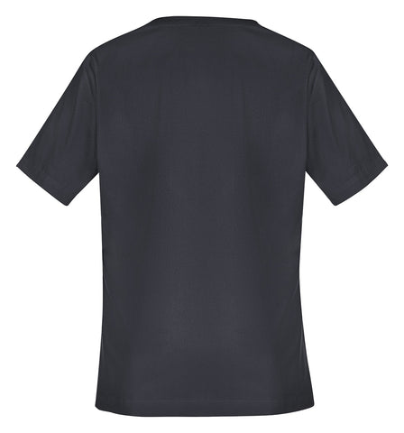 Tokyo Womens Scrub Top Charcoal back view