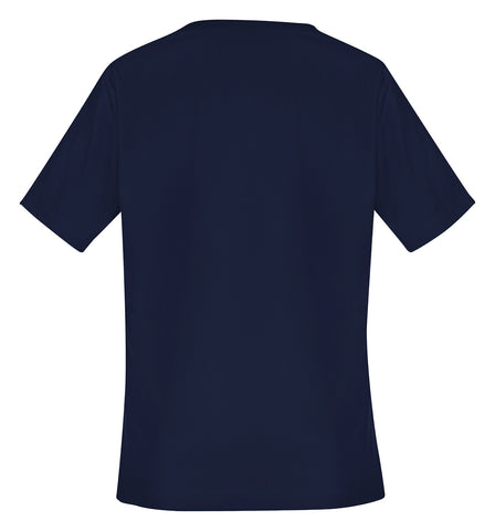 Tokyo Womens Scrub Top Midnight Navy back view