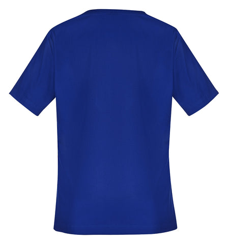 Tokyo Womens Scrub Top Royal back view
