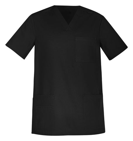 Tokyo Mens Scrub Top in Black