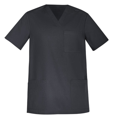 Tokyo Mens Scrub Top Charcoal front view