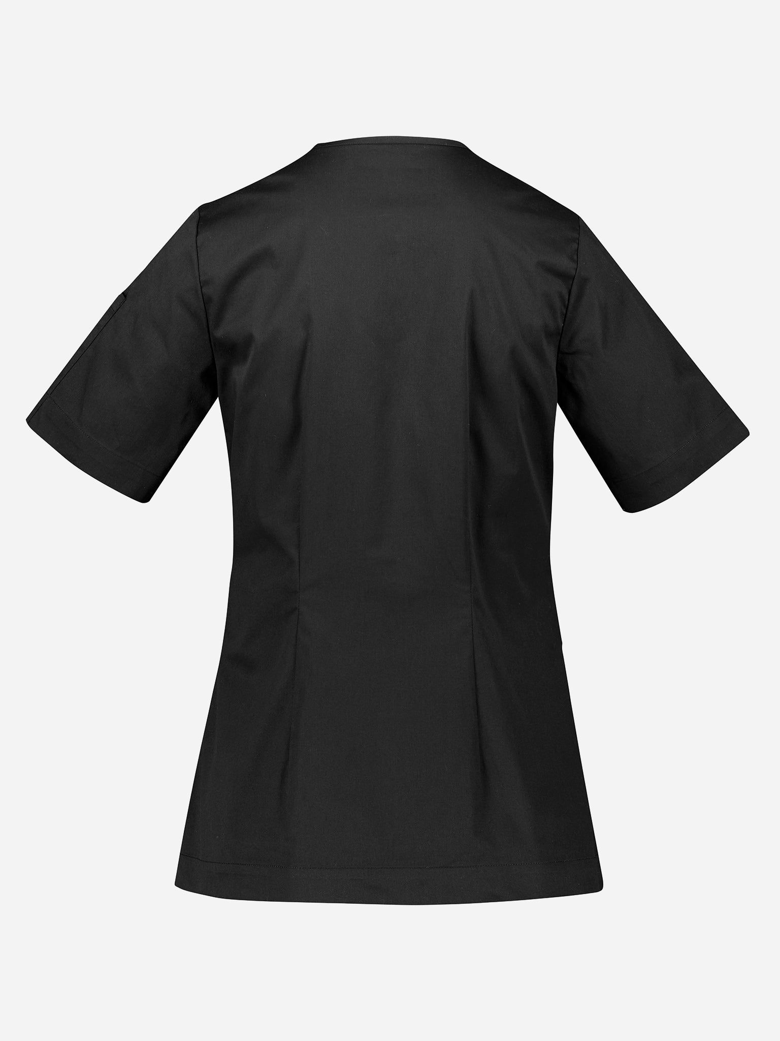 Parks Womens Zip Front Scrub Top CST240LS Black back view