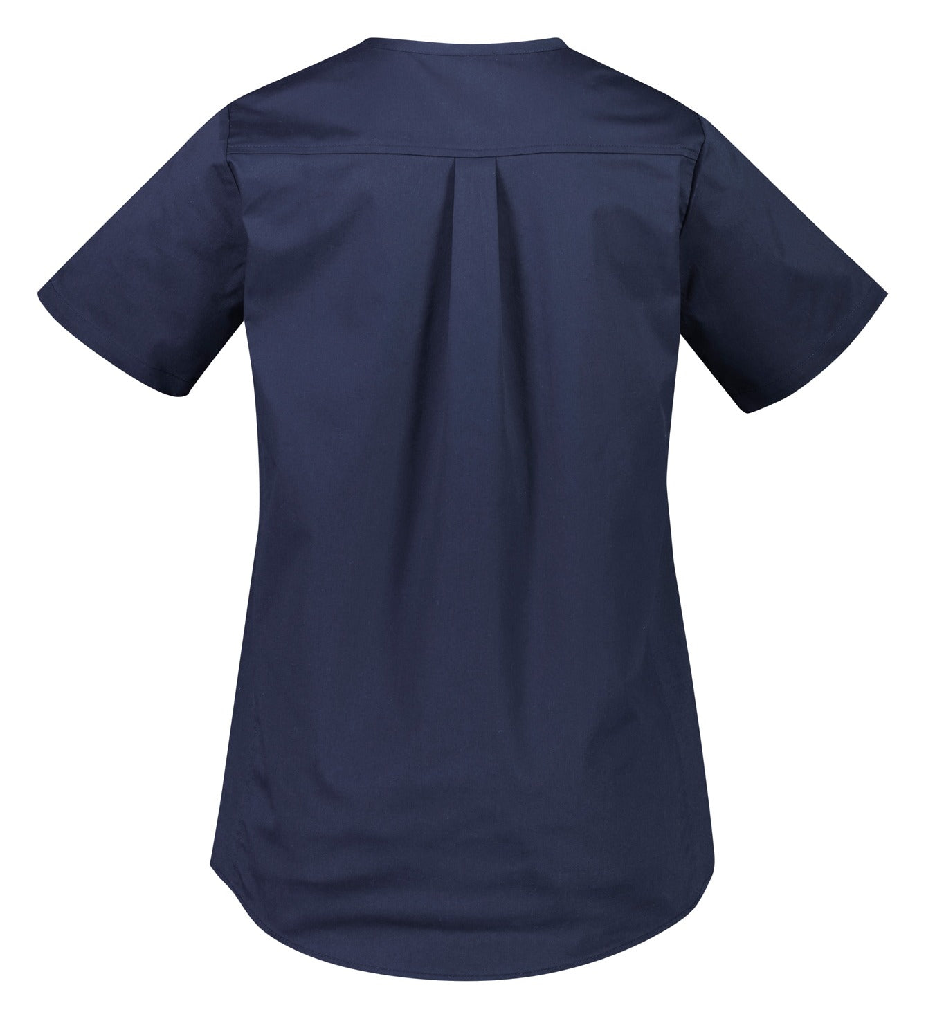 Rose Womens Tunic Scrub Top Midnight Navy back view