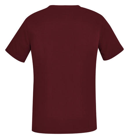 Avery Womens V-Neck Scrub Top Burgundy back view