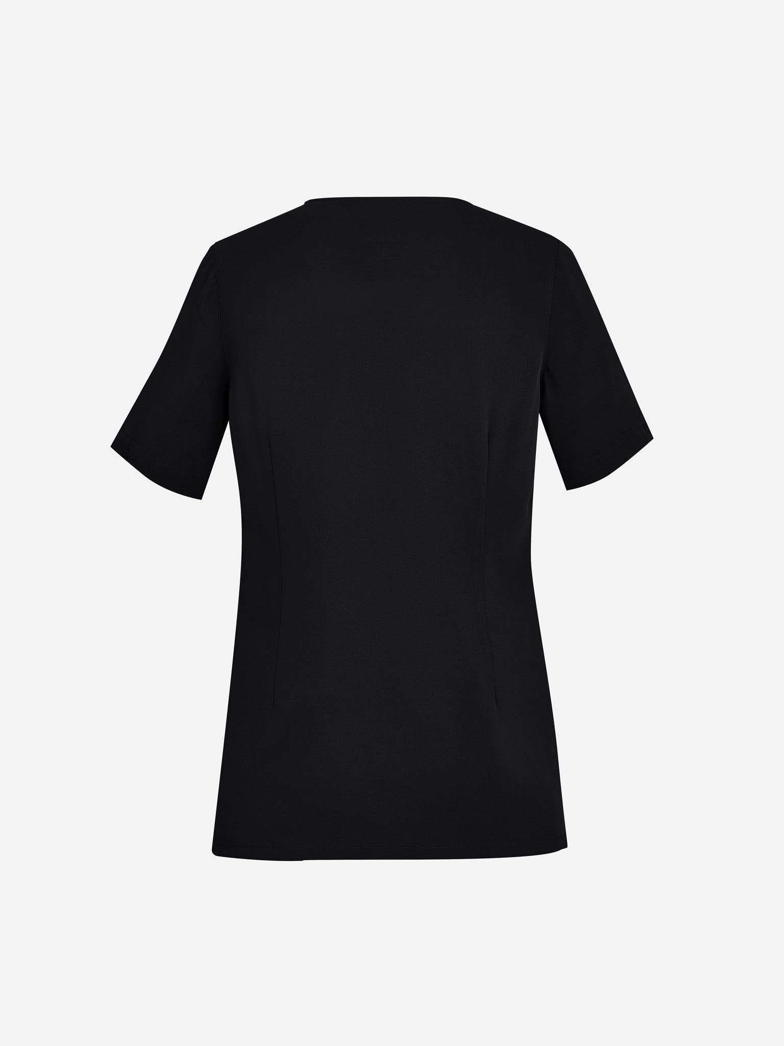 Avery Womens Round Neck Scrub Top Black back view